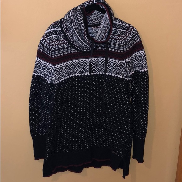 Eddie Bauer Sweaters - Eddie Bauer Fair Isle Funnel Neck Sweater